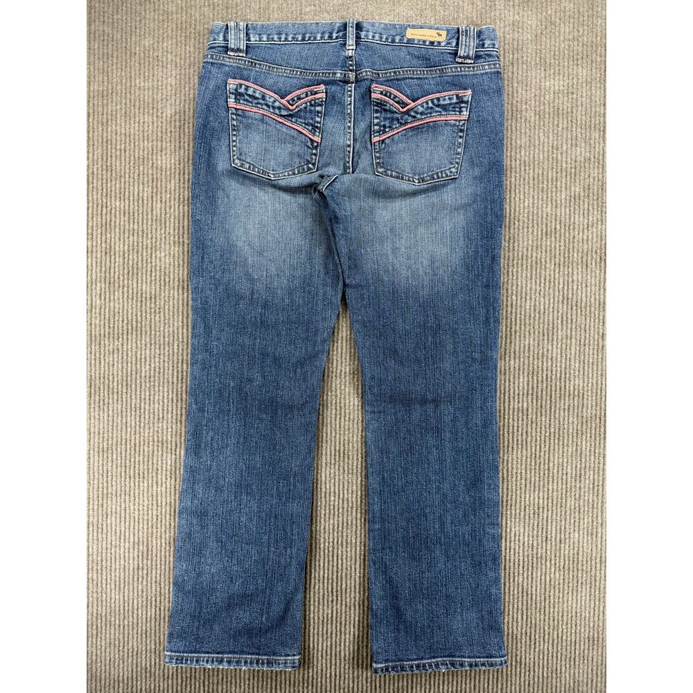 Abercrombie & Fitch Y2K Pink Piping Low Rise Bootcut Jeans 10 - Picture 6 of 9